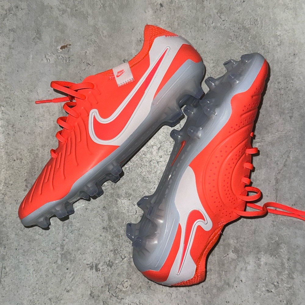 Nike Kids Bright Orange and White Sneakers